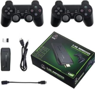 Game Stick Lite 4K Retro Game Console with 64GB Storage and 2 Controllers