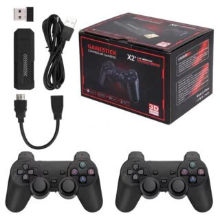 X2 Plus Retro 3D Game Stick 4K HD Console – 32,000+ Games, 64GB & 2 Wireless Controllers