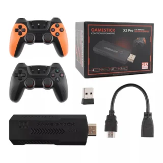 X2 Pro 4K Retro Game Stick 64GB – 35,000+ Games, 3D Gaming Console